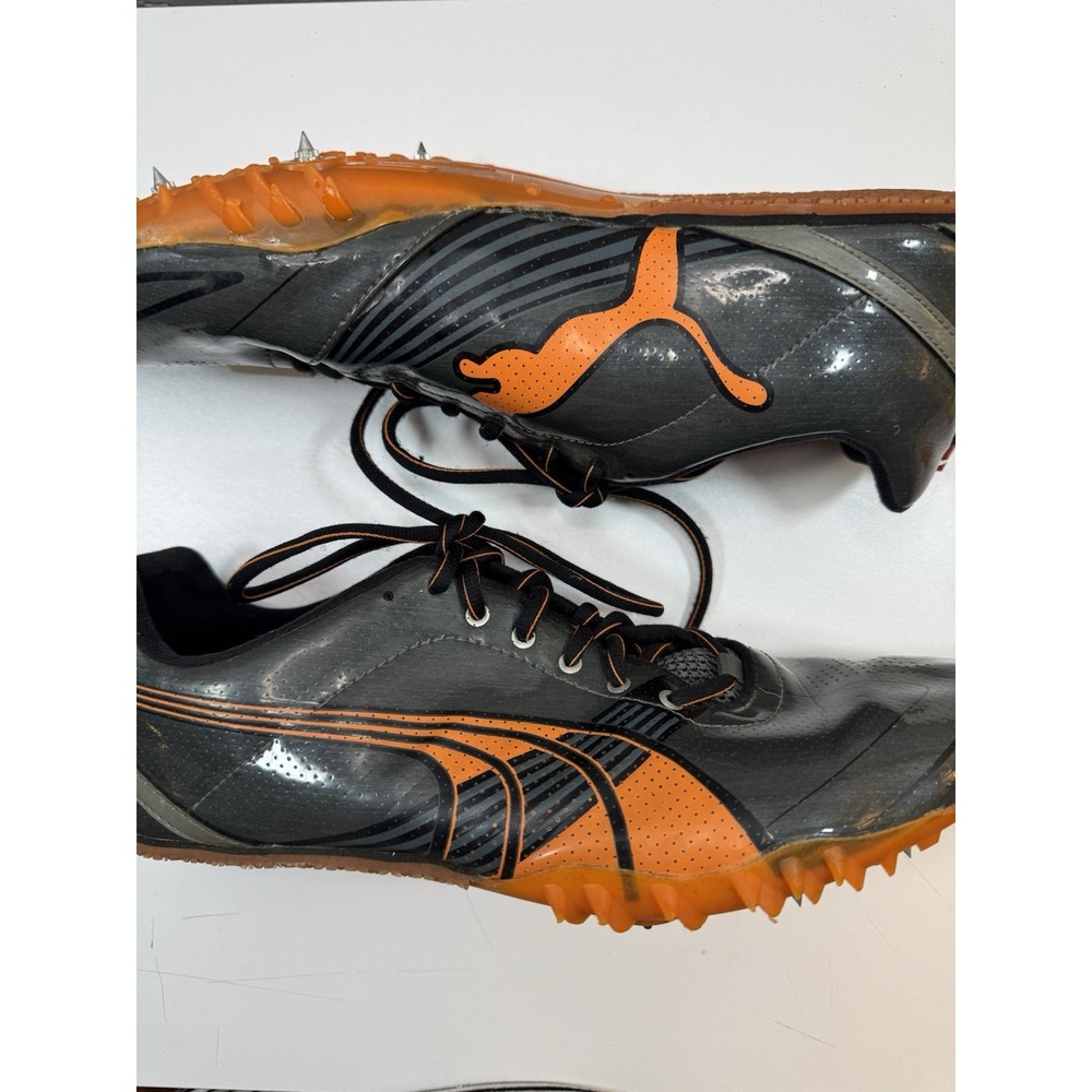 Puma Complete Running Spikes Men's 11 Track & Field Cleats Orange Black‎